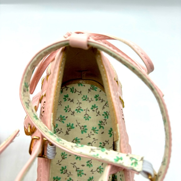 Bow Lace Princess Lolita Shoes Womens Chunky High Heels Ankle Strap Pumps Size 8 - Picture 3 of 12